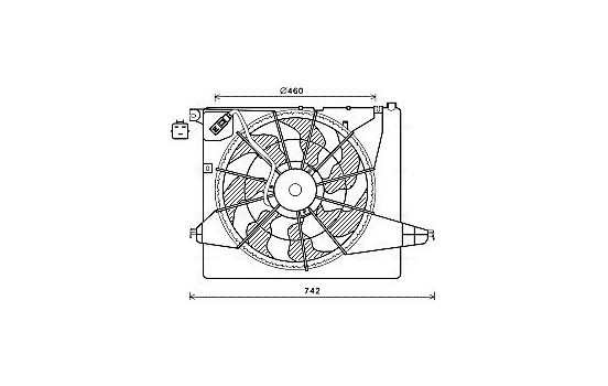 Fan, radiator HY7561 Ava Quality Cooling