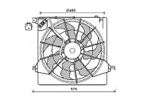 Fan, radiator HY7562 Ava Quality Cooling