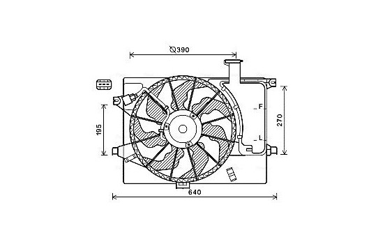 Fan, radiator HY7567 Ava Quality Cooling