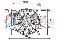 Fan, radiator HY7567 Ava Quality Cooling