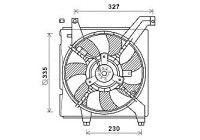 Fan, radiator HY7568 Ava Quality Cooling