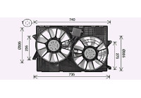 Fan, radiator JE7087 Ava Quality Cooling