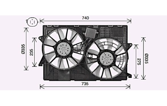 Fan, radiator JE7087 Ava Quality Cooling