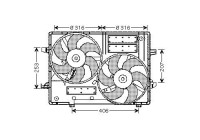 Fan, radiator JR7501 Ava Quality Cooling