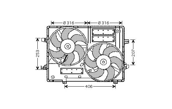 Fan, radiator JR7501 Ava Quality Cooling