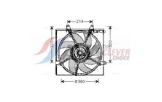 Fan, radiator KA7508 Ava Quality Cooling