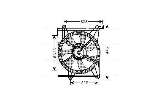 Fan, radiator KA7512 Ava Quality Cooling