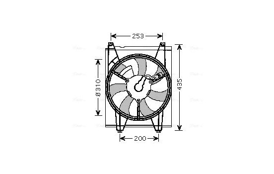 Fan, radiator KA7513 Ava Quality Cooling