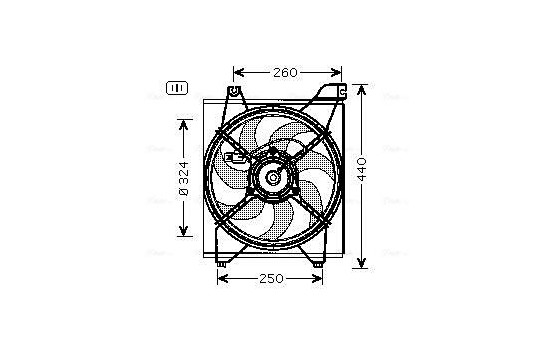 Fan, radiator KA7515 Ava Quality Cooling