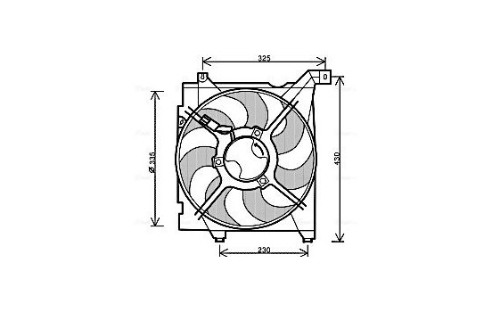 Fan, radiator KA7517 Ava Quality Cooling