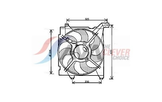Fan, radiator KA7517 Ava Quality Cooling