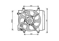 Fan, radiator KA7519 Ava Quality Cooling