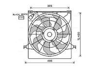 Fan, radiator KA7522 Ava Quality Cooling