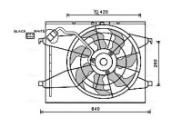 Fan, radiator KA7523 Ava Quality Cooling