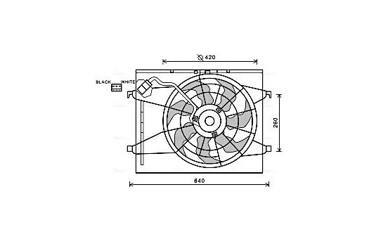 Fan, radiator KA7523 Ava Quality Cooling