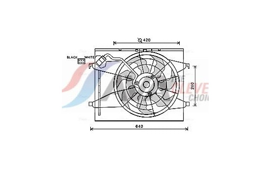 Fan, radiator KA7523 Ava Quality Cooling