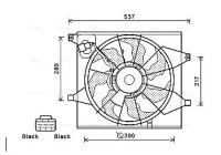 Fan, radiator KA7525 Ava Quality Cooling