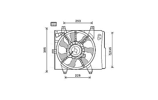 Fan, radiator KA7526 Ava Quality Cooling