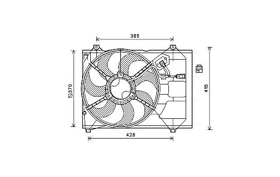 Fan, radiator KA7527 Ava Quality Cooling