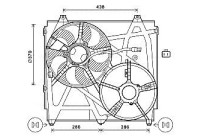 Fan, radiator KA7529 Ava Quality Cooling