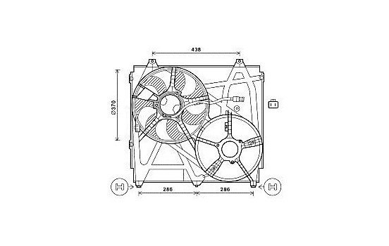 Fan, radiator KA7529 Ava Quality Cooling