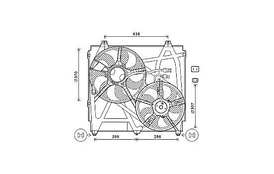 Fan, radiator KA7530 Ava Quality Cooling