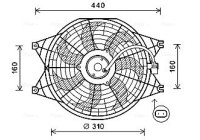 Fan, radiator KA7537 Ava Quality Cooling