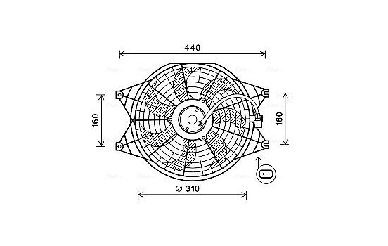 Fan, radiator KA7537 Ava Quality Cooling