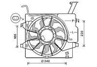 Fan, radiator KA7538 Ava Quality Cooling