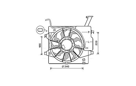 Fan, radiator KA7538 Ava Quality Cooling