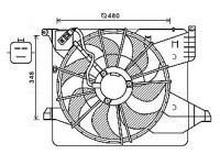 Fan, radiator KA7539 Ava Quality Cooling