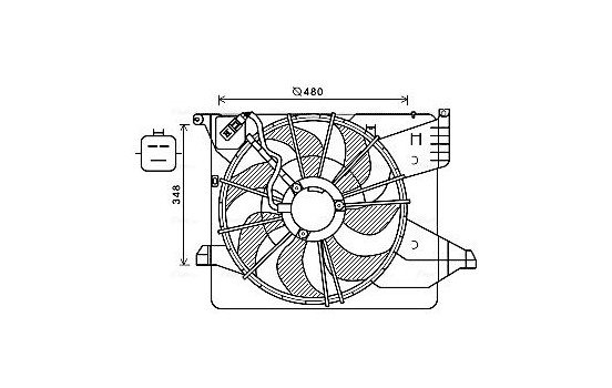 Fan, radiator KA7539 Ava Quality Cooling