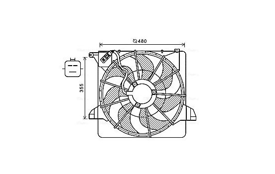 Fan, radiator KA7540 Ava Quality Cooling