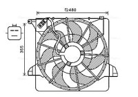 Fan, radiator KA7541 Ava Quality Cooling