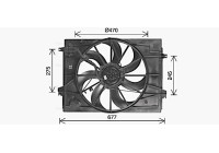 Fan, radiator KA7544 Ava Quality Cooling