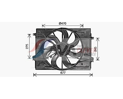 Fan, radiator KA7544 Ava Quality Cooling, Image 2