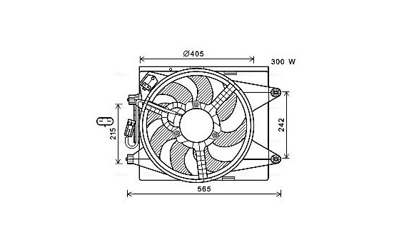 Fan, radiator LC7501 Ava Quality Cooling