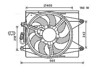 Fan, radiator LC7502 Ava Quality Cooling