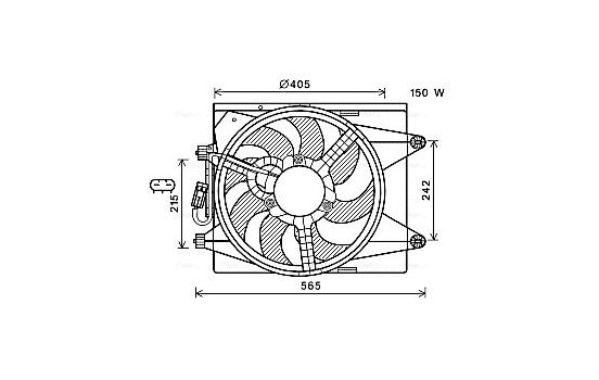 Fan, radiator LC7502 Ava Quality Cooling