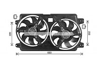 Fan, radiator LC7504 Ava Quality Cooling