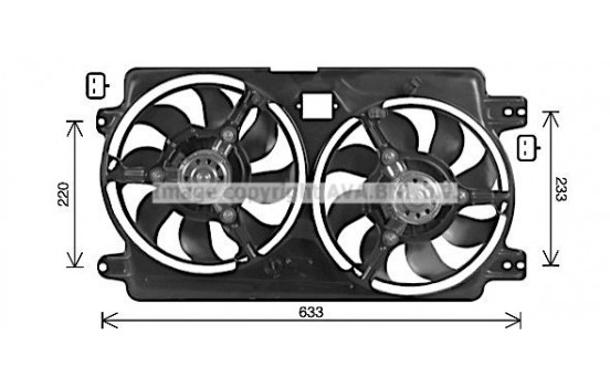 Fan, radiator LC7504 Ava Quality Cooling