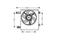 Fan, radiator MC7501 Ava Quality Cooling