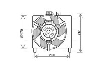 Fan, radiator MC7503 Ava Quality Cooling