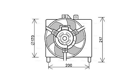 Fan, radiator MC7503 Ava Quality Cooling