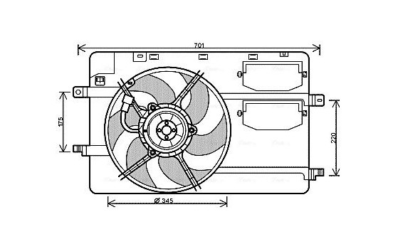 Fan, radiator MC7506 Ava Quality Cooling