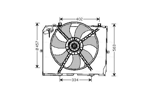 Fan, radiator MS7503 Ava Quality Cooling