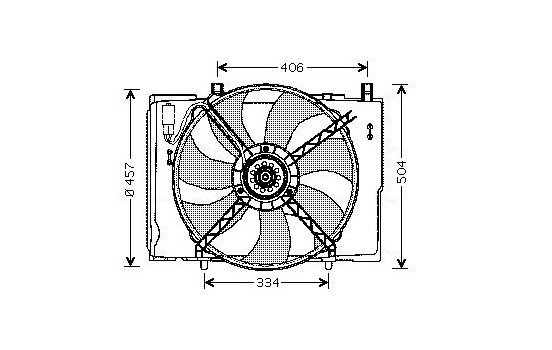 Fan, radiator MS7504 Ava Quality Cooling