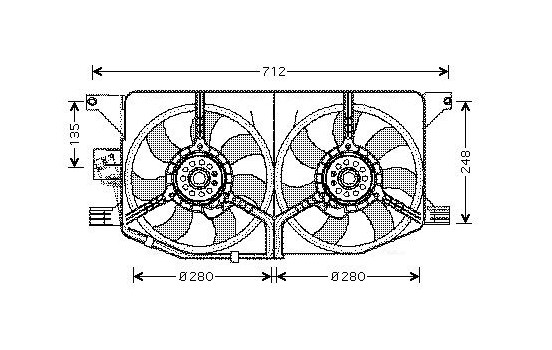 Fan, radiator MS7510 Ava Quality Cooling