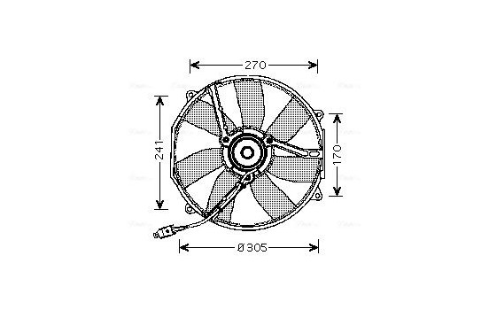 Fan, radiator MS7512 Ava Quality Cooling