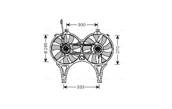 Fan, radiator MS7514 Ava Quality Cooling